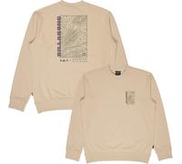 Billabong - Felpa caldo con collo rotondo - Compass Crew Chino per Uomo in Cotone - Taglia M - Beige