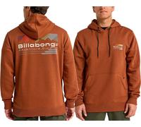 Billabong - Felpa con cappuccio da uomo - Compass Pullover Fleece Rust per Uomo - Taglia M - Marrone