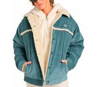 Billabong - Giacca da donna in velluto e sherpa - Cord In Love Trucker Jacket W Silver Bleach per Donne in Cotone - Taglia M - Blu