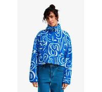 Billabong - Pile in sherpa con collo con zip - Holiday Cropped Sherpa Fleece True Blue per Donne - Taglia S
