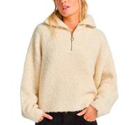 Billabong - Maglione con mezza zip testurizzato - Lost Heaven Half Zipped Sweater W White Cap per Donne - Taglia M - Beige