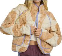 Billabong - Pile in sherpa con zip - Dawney Snap Up Fleece White Cap per Donne in Silicone - Taglia M - Beige