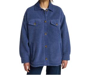 Billabong - Pile oversize in sherpa - Coastal Waves Oversized Trucker Jacket Washed Blue per Donne in Poliestere Riciclato - Taglia S