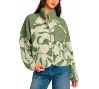 Billabong - Pile stampato da donna - Popoyo Snap Up Fleece Jacket W Seagrass per Donne in Poliestere Riciclato - Taglia S - Verde