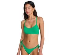 Billabong sol Searcher Lace Up Trilet Parte Superiore del Bikini, Verde Estivo, M Donna