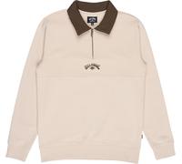 Billabong - Sweat demi- zippé - Winton Half Zip Sweatshirt Oatmeal per Uomo in Cotone - Taglia L - Beige