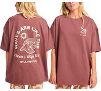 Billabong - T-shirt donna in cotone - The Great Waves SS Tee W Espresso per Donne in Cotone - Taglia M - Bordeaux