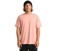 Billabong Top a Maglia Manica Corta Arch Crew SS Uomo Rosa L