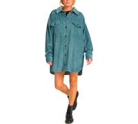 Billabong - Vestito a camicia in velluto - Winter Ocean Shirt Dress W Silver Bleach per Donne in Cotone - Taglia M - Blu