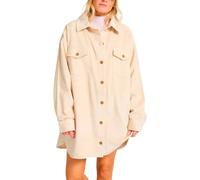 Billabong - Vestito a camicia in velluto - Winter Ocean Shirt Dress W White Cap per Donne in Cotone - Taglia S - Beige