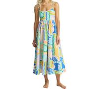 Billabong - vestito leggero - Island Life Midi Dress Blue Multi per Donne in Cotone - Taglia S