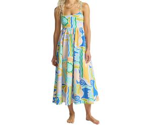 Billabong - vestito leggero - Island Life Midi Dress Blue Multi per Donne in Cotone - Taglia S