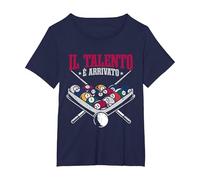 Billard Frase Giocatore Biliardo Il Talento È Arrivato Maglietta, Donna Plus-Size, Navy, 3X