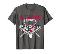 Billard Frase Giocatore Biliardo Il Talento È Arrivato Maglietta, Uomo, Asfalto, XXL