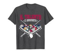 Billard Frase Giocatore Biliardo Il Talento È Arrivato Maglietta, Uomo, Grigio Scuro, 3XL