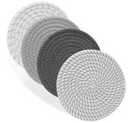 Billbotk Sottopentola da 17,8 cm per piatti, pentole e padelle, 4 cuscinetti caldi resistenti al calore, presine per cucina, tappetini per piani di lavoro, tavolo, elementi essenziali per la casa,