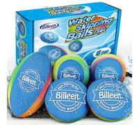 Billeeit Set di palline per saltare in acqua per giocare in piscina, include 1 rugby, 2 palline e 2 dischi, palline rimbalzanti color arcobaleno, giocattoli e giochi divertenti da spiaggia, regalo