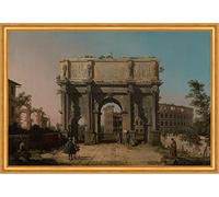 Biller Antik Arco di Costantino con il Colosseo Roma Anfiteatro Canaletto Arte A2 145