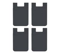 Billetera Adhesiva para Teléfono - paquete de 4 soportes de tarjetas, pegatina trasera Fuerte, almacenamiento Flexible | fijación Segura para tarjeta de autobús, credencial de Trabajo, acceso,