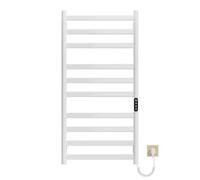 Billg 285W Scaldasalviette Elettrico, Portasalviette a Parete con Display LCD, Timer 0-9 Ore, Temperature Regolabile 30-70°C, Impermeabile IPX4, Scaldasalviette Acciaio al Carbonio, 500 x 1000 mm