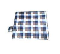 Billg Coperta Da Picnic, 130 X 150 Cm Coperta Da Spiaggia, Coperta Pic Nic À L'anglaise, Portatile Tappeto Da Spiaggia, Tappeto Gioco Per Esterno, Impermeabile, Con Manici. (Blue and white checkered)
