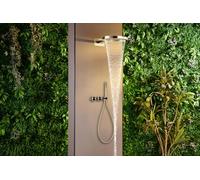 Billg Set Doccia Incasso, Montaggio a Parete Colonna Doccia, Include Un Soffione Doccia Anello a Doppia Funzione da 36 cm di Diametro e Un Soffione Doccia Portatile, con Valvola in Ottone