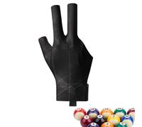 Billiard Glove - Glove Piscina Da 7 Pollici | Accessorio Per Cue Spandex - Pacchetto Singolo A Tre Traspirato A Tre Dita Per Destra In Rosso Nero, Ideale Per Biliardo E Piscina
