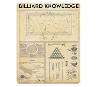 Billiard Knowledge Vintage Metal Tin Sign Pool Game Bar Man Cave Wall Decor Gifts for Men 8 X 12