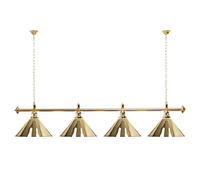 Billiard-Royal Lampada da biliardo con 4 paralumi, supporto colore oro per tavoli da biliardo