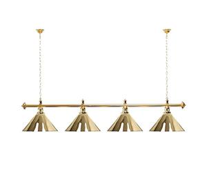Billiard-Royal Lampada da biliardo con 4 paralumi, supporto colore oro per tavoli da biliardo