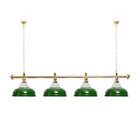 Billiard-Royal Lampada da biliardo con 4 paralumi, supporto vetro/oro per tavoli da biliardo