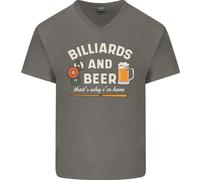 Billiards E Birra That's Why I'M Here Uomo Scollo A V Cotone T-Shirt