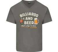 Billiards E Birra That's Why I'M Here Uomo Scollo A V Cotone T-Shirt