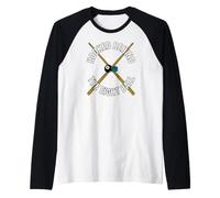 Billiards Pool Player Hooked Behind The Eight Ball Maglia con Maniche Raglan