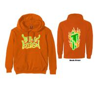 Billie Eilish Airbrush Flames Orange autorizzato Felpa con Cappuccio