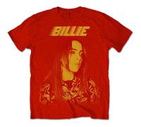 Billie Eilish BILLIETS15MR02 - Maglietta da Uomo Rosso L
