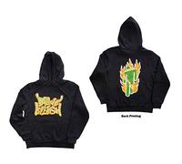 Billie Eilish - Felpa # Xl Unisex Grey # Airbrush Flames Blohsh