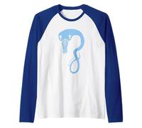 Billie Eilish - Monster Blue ufficiale Maglia con Maniche Raglan
