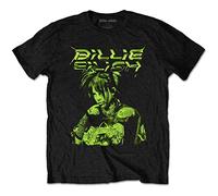 Billie Eilish T Shirt Illustration Official Black, Nero, XL Unisex-Adulto