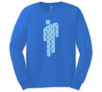 Billie Eilish T Shirt Maninman Logo Nuovo Ufficiale Mid Blu Long Sleeve Unisex