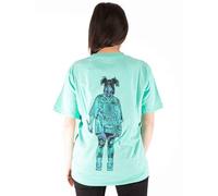 Billie Eilish T Shirt Neon Logo Billie Official Blue, Blu, L Unisex-Adulto