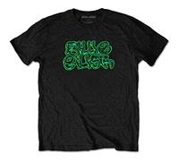 Billie Eilish T-Shirt Neon Logo Ufficiale Nero, M Unisex-Adulto