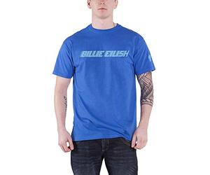 Billie Eilish - T-Shirt # S Unisex Blue # Blue Racer Logo