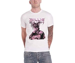 Billie Eilish T-Shirt Viola Illustrazione Ufficiale Unisex Bianca