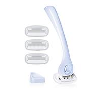 Billie Rasoio da donna - Rasoio da donna + 4 ricariche per rasoio a 5 lame + supporto magnetico - Cool Blue