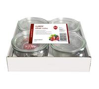 BILLIET Weck 55896W - Set di 4 barattoli in Vetro da 250 ml, 250 ml, Trasparente