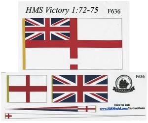 Billing Boats, Caldercraft, Victory Models HMS Victory 1:72-75 - set di bandiere