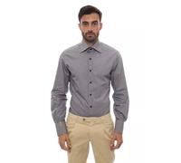 Billionaire Italian Couture Black Cotton Men Shirt - 4XL
