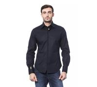 Billionaire Italian Couture Blue Cotton Men Shirt - L
