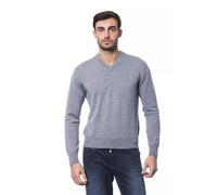 Billionaire Italian Couture Gray Merino Wool Men Sweater - 3XL
